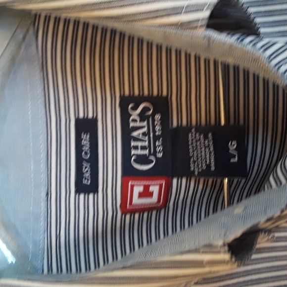 Chaps blue/ white shirt ready care size large - Picture 2 of 6